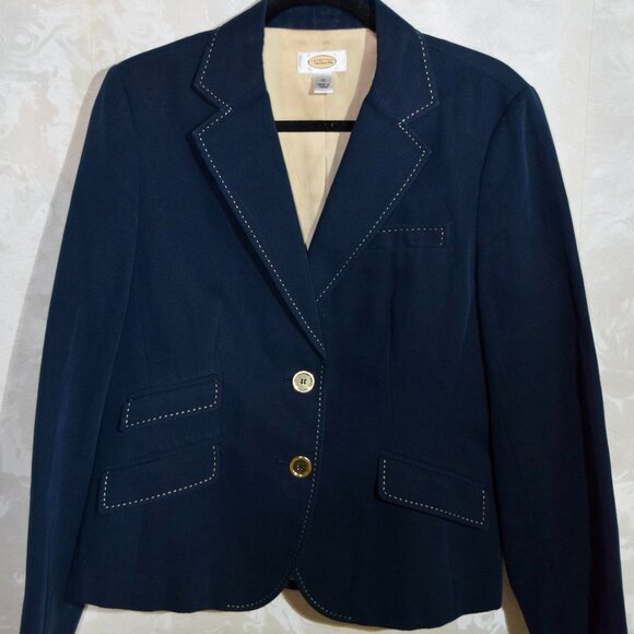 Talbots Jackets & Blazers - Talbots Classic Navy Blue Blazer | Size 12